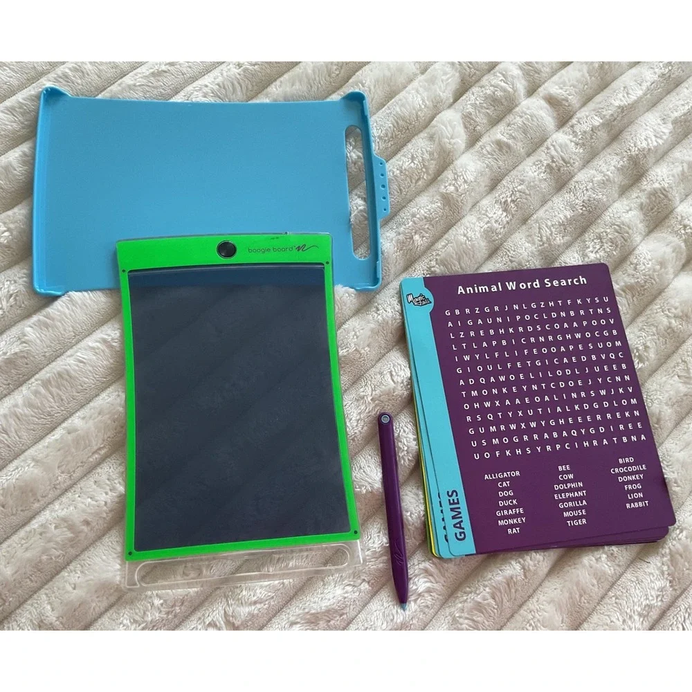 Boogie Board Magic Sketch LCD Writing Tablet Green Blue with Stylus and Cards